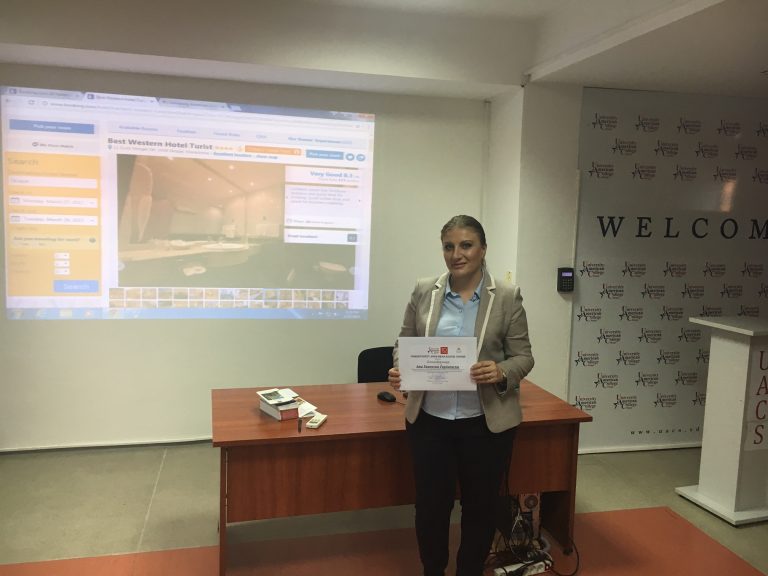 General Manager of Best Western Hotel Turist in Skopje as a guest lecturer in Introduction to Marketing course