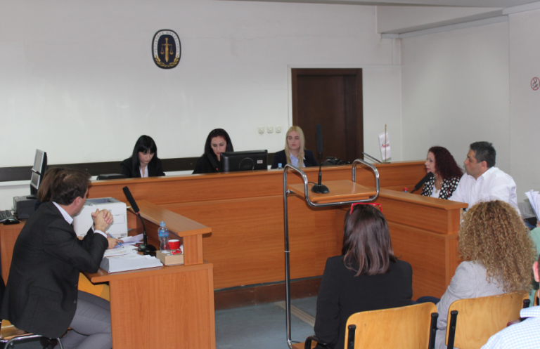 Студентите на ФПРН при УАКС учествуваа во симулација на судење во Основниот суд Скопје II Скопје