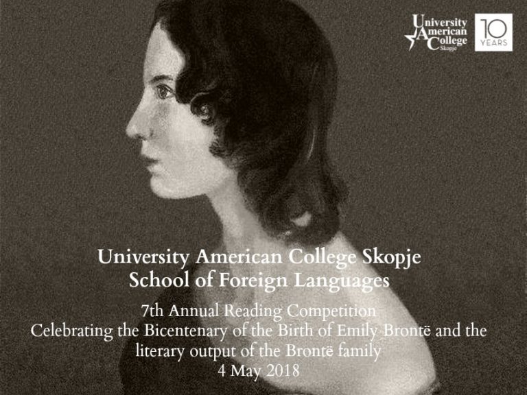 7th Annual Reading Competition: Celebrating the Bicentenary of the Birth of Emily Brontё and the literary output of the Brontё family