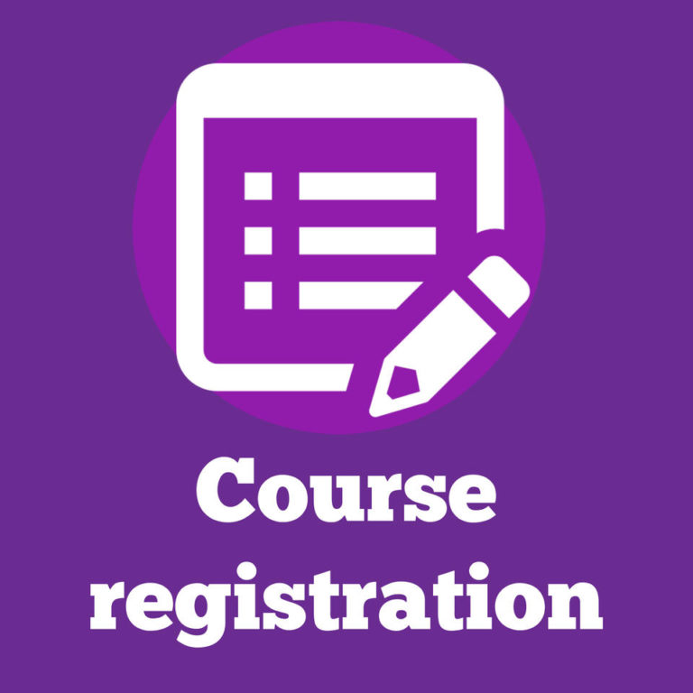 Course registration schedule for the Spring Semester 2019