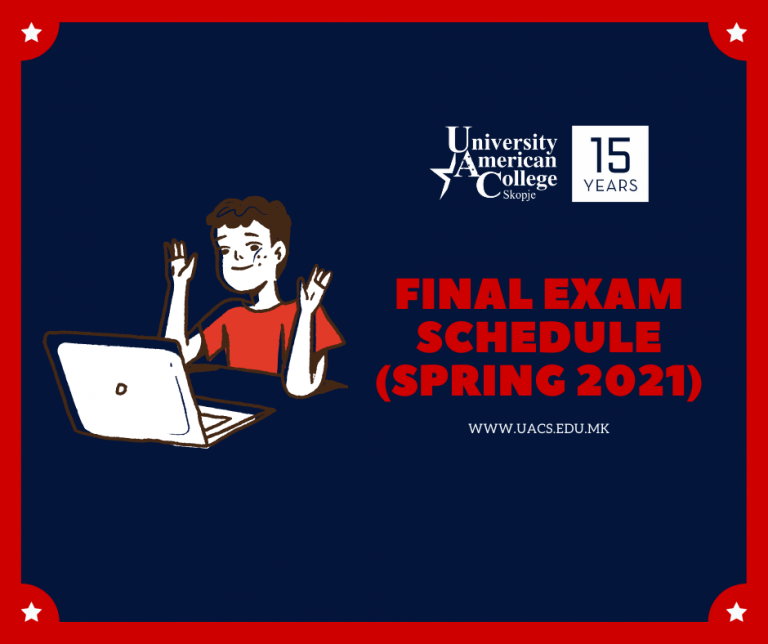 Final Exam SCHEDULE (Spring 2021)