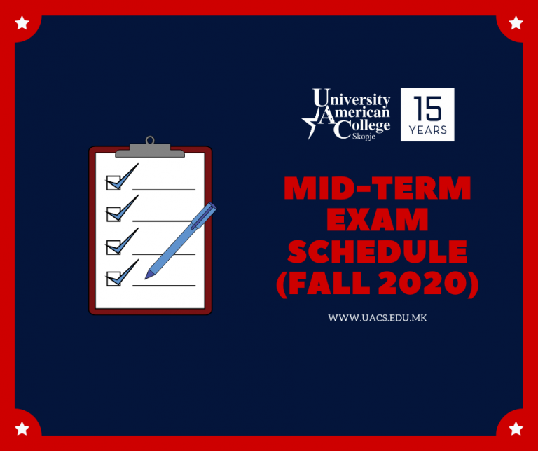 Mid-Term Exam SCHEDULE (Fall 2020)