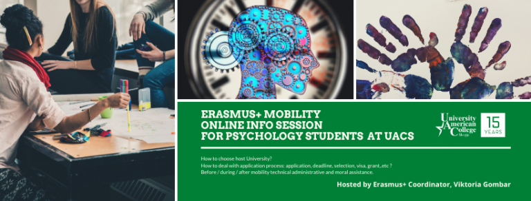 Erasmus+ Mobility ONLINE Info Session for Psychology students at UACS