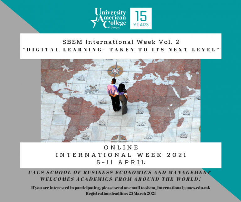 SBEM International Week Vol. 2 – “Digital Learning- Taken To Its Next Level”