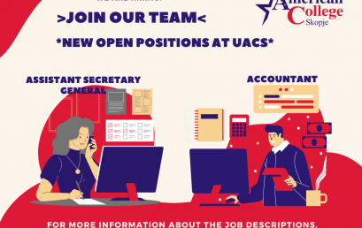 New open positions at University American College Skopje