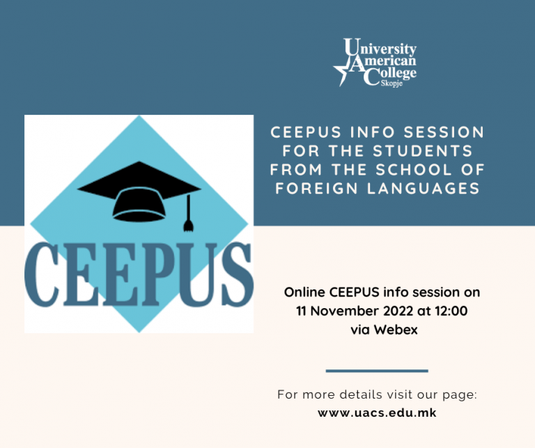 CEEPUS Info Session for the students from the School of Foreign Languages