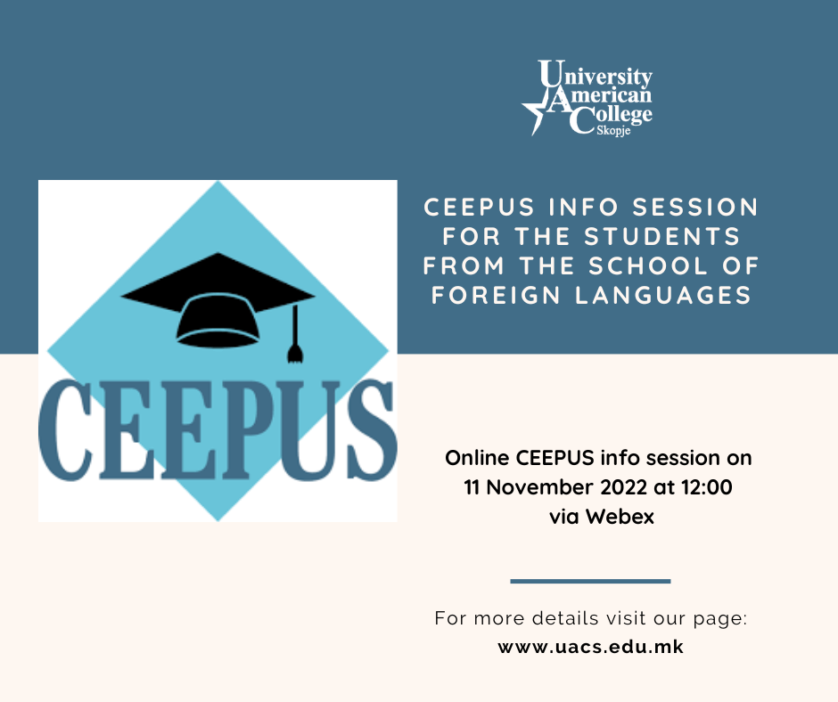 CEEPUS Info Session for the students from the School of Foreign Languages
