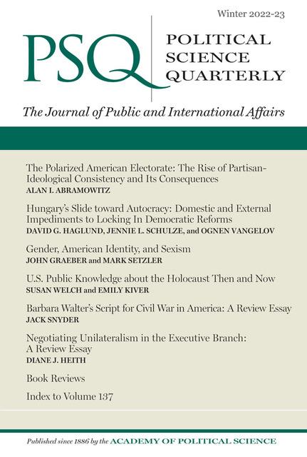 O. Vangelov’s paper in Political Science Quarterly