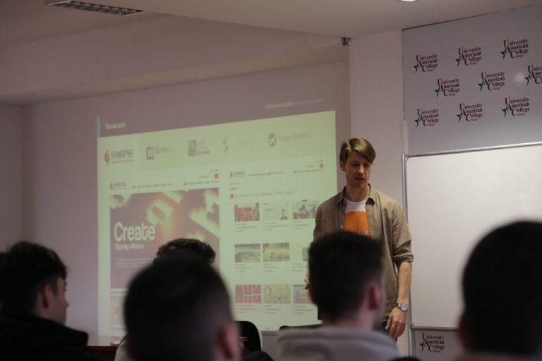 Filip Arsov, the executive director of Synapse – Digital Agency, guest speaker at UACS