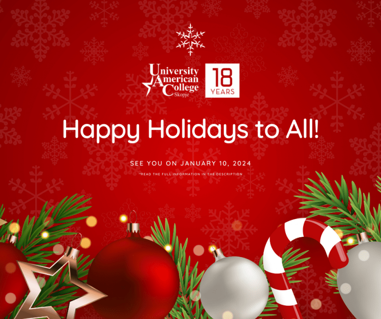 Happy Holidays from University American College Skopje!