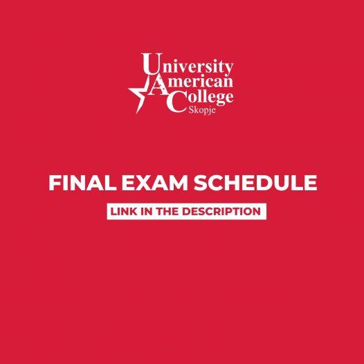 Final Examination Schedule Spring Semester 2024 UACS