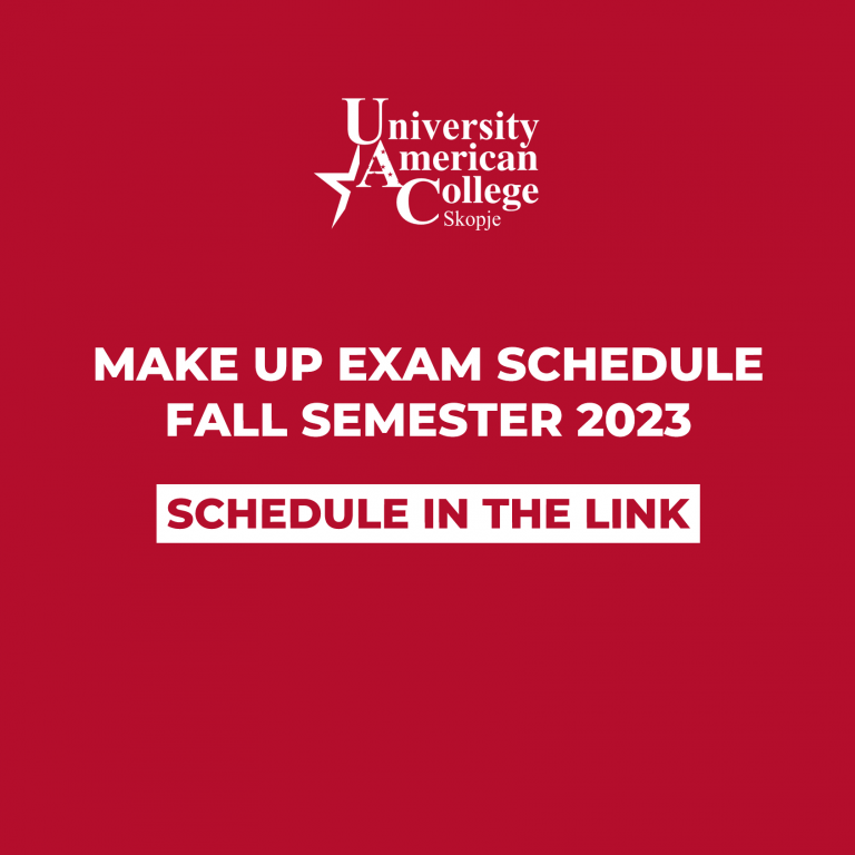 Makeup exam schedules for the Fall Semester 2023