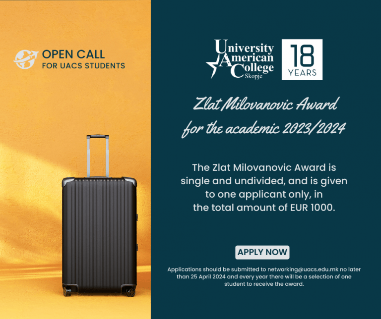 Apply now for the second year of the Zlat Milovanovic Award and travel abroad