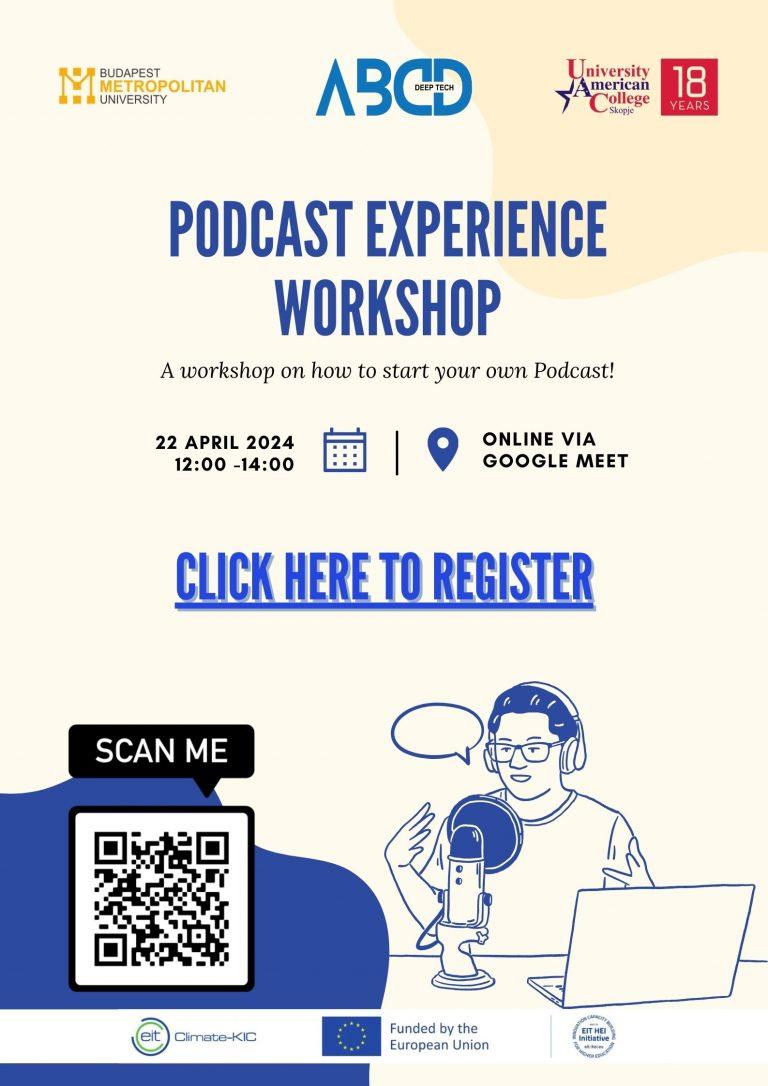 ABCD Project ‘Podcast Experience Workshop’ (Register Now)