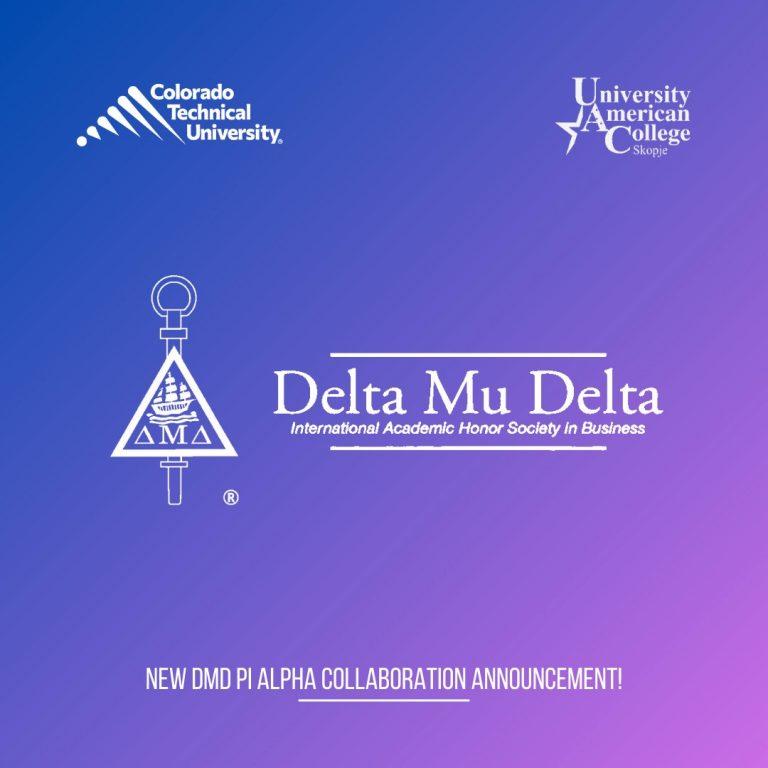 New collaboration between the Pi Alpha Chapter of Delta Mu Delta at University American College Skopje, and the Kappa Beta Delta Chapter at Colorado Technical University