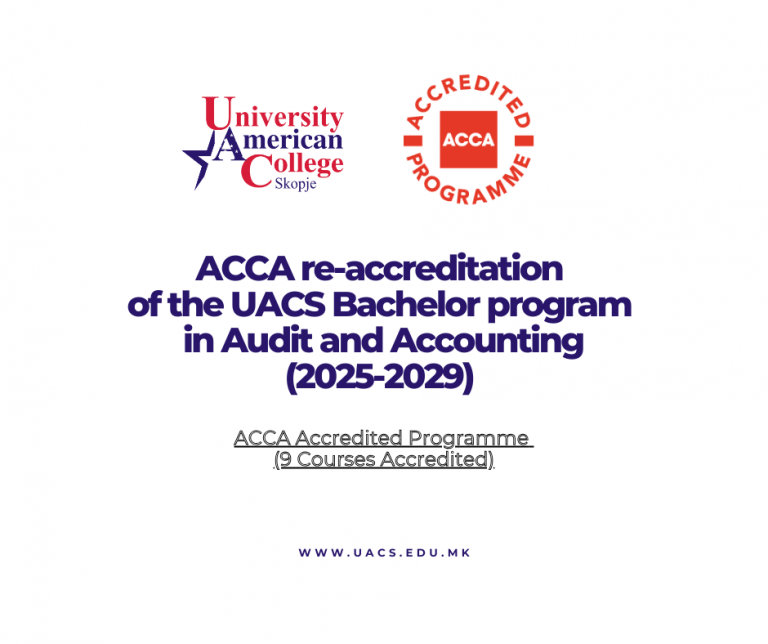 ACCA re-accreditation of the UACS Bachelor program in Audit and Accounting