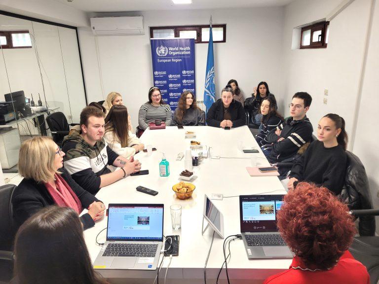 Psychology Students from University American College Skopje (UACS) Visited World Health Organization (WHO) Country Office in Skopje