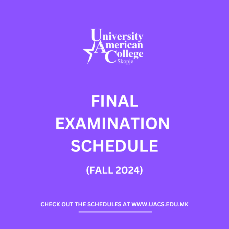 FINAL EXAMINATION SCHEDULE (FALL 2024)