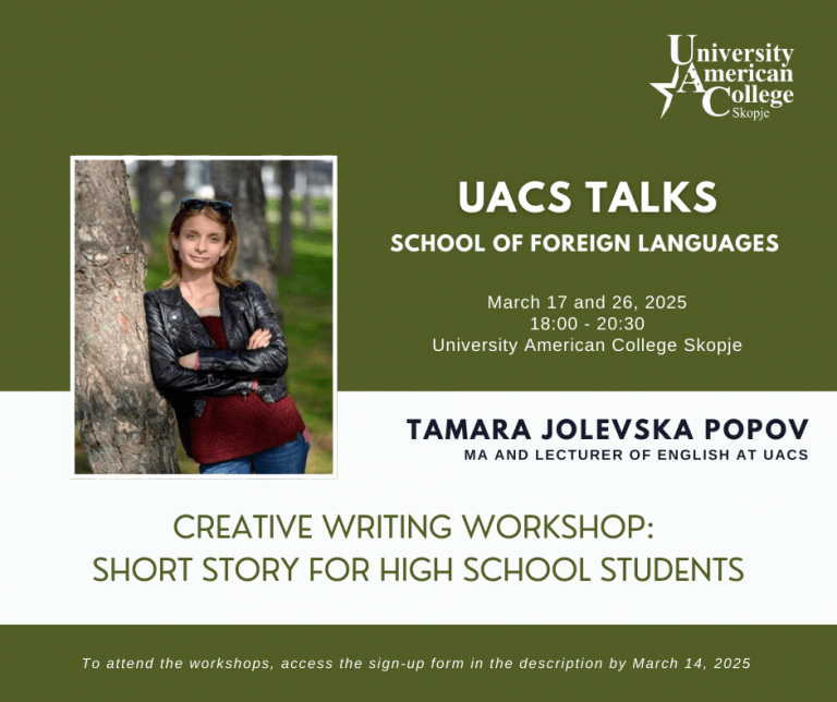 UACS SFL Presents: Creative Writing Workshop – Short Story for High School Students